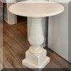 F42. Painted white pedestal side table. 